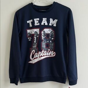 *NWT* KMart Basic Editions Boy’s ‘Team Captain’ Long Sleeve Sweatshirt